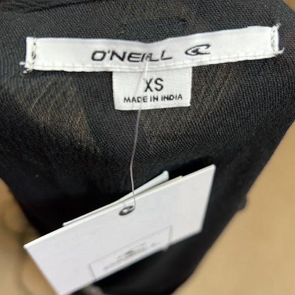 NWT O’Neill Frances Swim Cover Up Resort Beach Black XS Embroidered Macy’s - Picture 13 of 14